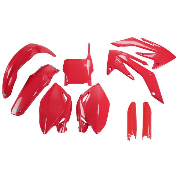 Kit de carénage UFO PLAST 9 pièces, jeu de carénage en plastique avec protection de fourche pour Honda CRF R 250 ccm Année de fabrication 2006 - 2007