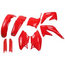 Kit obložení UFO PLAST 9-dílná sada obložení z plastu s krytem vidlic pro Honda CRF R 450 ccm Bj. 2002 - 2003