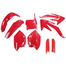 Kit de carénage UFO PLAST 9 pièces, jeu de carénage en plastique avec protection de fourche pour Honda CRF R 450 ccm Année de fabrication 2005 - 2006