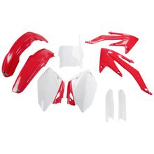 Kit de carénage UFO PLAST 9 pièces, jeu de carénage en plastique avec protection de fourche pour Honda CRF R 450 ccm Année de fabrication 2005 - 2006