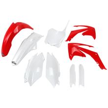 UFO PLAST Verkleidingskit 9-delig Verkleidingsset Kunststof met Voorvorkbescherming voor Honda CRF R 250 / 450 ccm Bj. 2011 - 2013