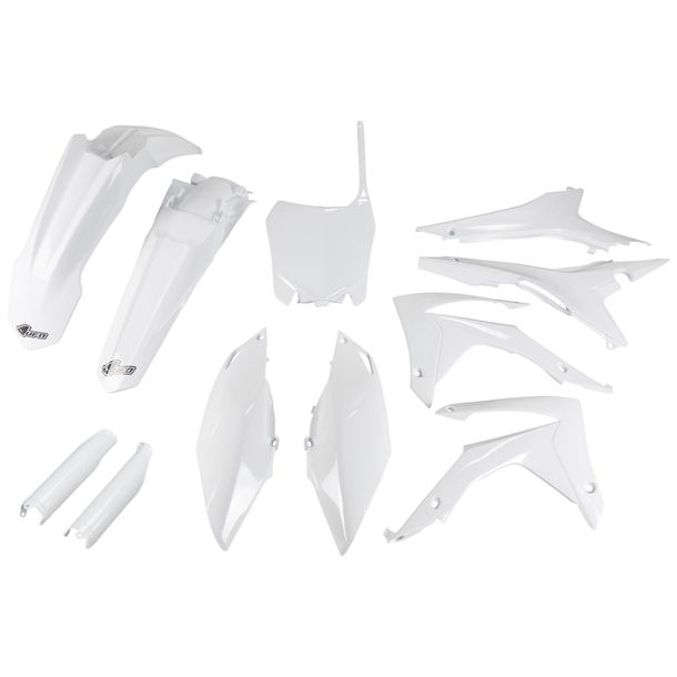 Kit de carénage UFO PLAST 11 pièces, ensemble de carénage en plastique avec protection de fourche pour Honda CRF R 250 / 450 ccm Année de fabrication 2013 - 2017