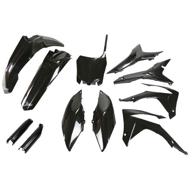 Kit de carénage UFO PLAST 11 pièces, ensemble de carénage en plastique avec protection de fourche pour Honda CRF R 250 / 450 ccm Année de fabrication 2013 - 2017