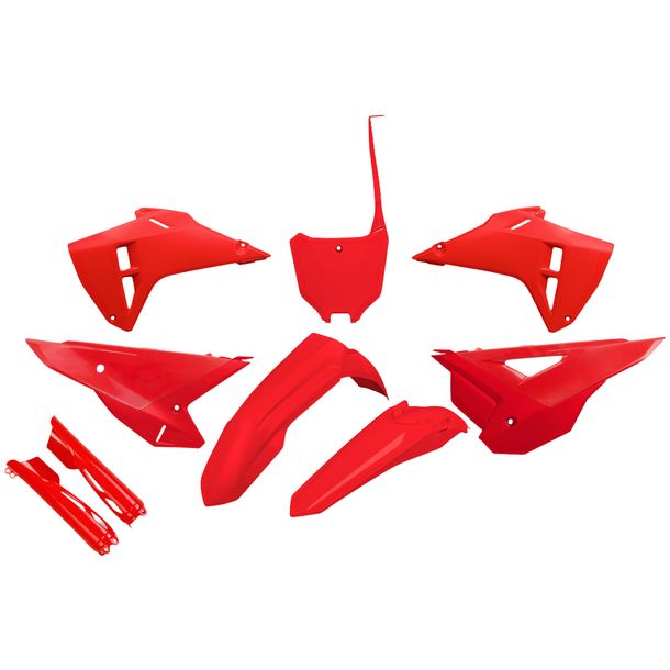 Kit de carénage UFO PLAST 9 pièces, jeu de carénage en plastique avec protection de fourche pour Honda CRF R X RX 250 / 450 ccm Année de construction 2021 - 2024