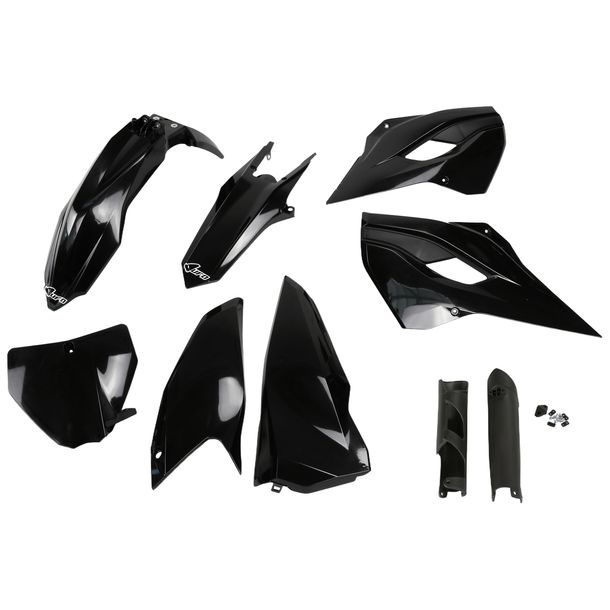 Kit de carénage UFO PLAST 9 pièces, jeu de carénage en plastique avec protection de fourche pour Husqvarna FC TC TE 125 - 450 ccm Bj. 2014