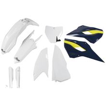 Kit completo carenatura UFO PLAST 9 pezzi. Set carenatura in plastica con protezione forcelle per Husqvarna TC TE 250 ccm Anno 2016