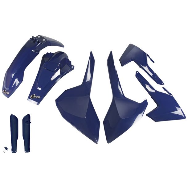 Kit de carénage UFO PLAST 8 pièces, ensemble de carénage en plastique avec protection de fourche pour Husqvarna FE TE TX 125 - 450 ccm Année de fabrication 2017 - 2019