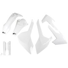 Kit carenatura UFO PLAST 8 pezzi, set carenatura in plastica con protezione forcella per Husqvarna FE TE TX 125 - 450 ccm Anno 2017 - 2019