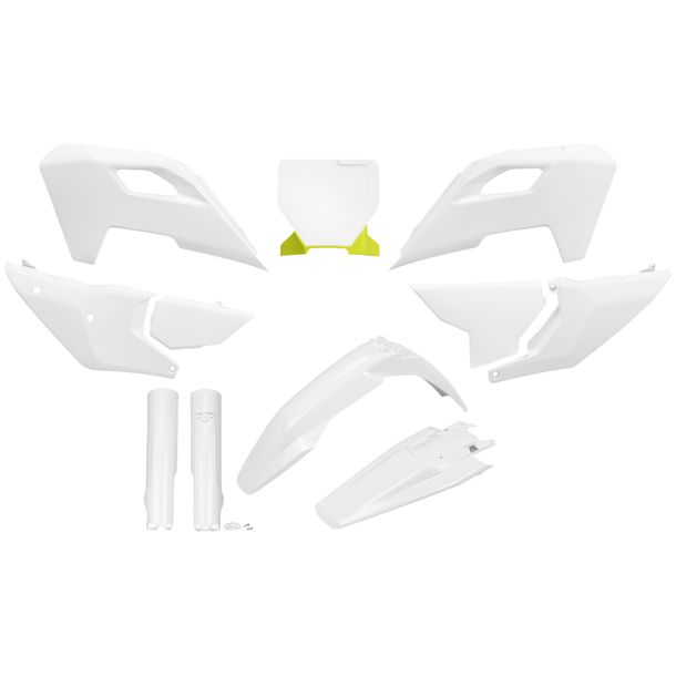 UFO PLAST 11-piece Fairing Kit, Plastic Fairing Set with Fork Protectors for Husqvarna FC FX 125 - 450 ccm Model Years 2023 - 2024