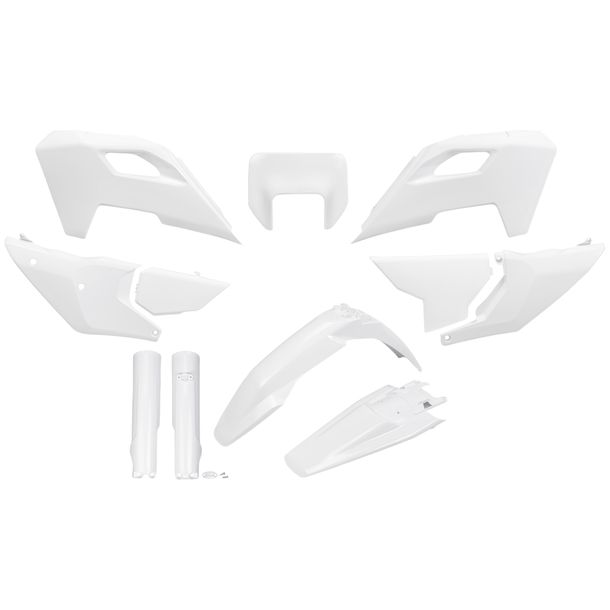 Kit de carénage UFO PLAST 11 pièces, ensemble de carénage en plastique avec protection de fourche pour Husqvarna FE TC TE 150 - 501 ccm Année de fabrication 2024 - 2025