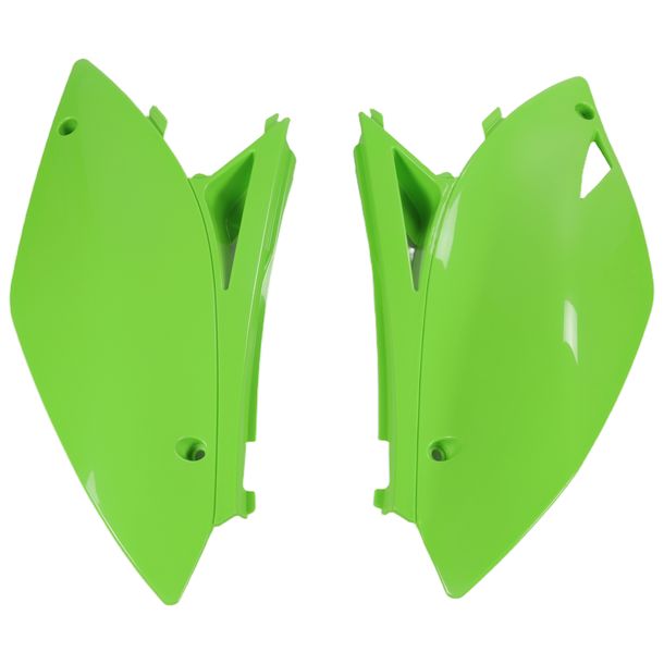 Copertura laterale UFO PLAST, carenatura in 2 parti per Kawasaki KX F 450 ccm Anno mod. 2009 - 2011