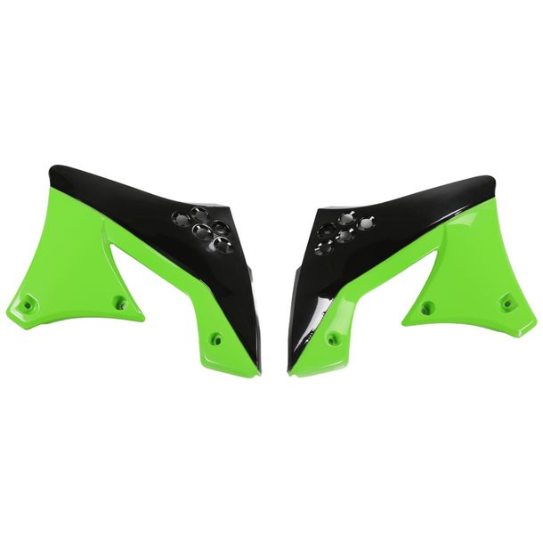 Carenado del radiador UFO PLAST 2 piezas Cubierta del radiador para Kawasaki KX F 250 ccm Año 2009 - 2011