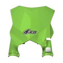 Plaque de numéro UFO PLAST, carénage plaque de numéro avant pour Kawasaki KX F 250 / 450 ccm Année de fabrication 2016 - 2024