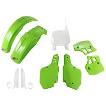 UFO PLAST 9-delige verkleidingskit Kunststof verkleidingsset met vorkbescherming voor Kawasaki KX 500 ccm Bj. 1996 - 1999