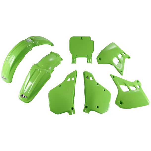 UFO PLAST 7-piece Fairing Kit Plastic Fairing Set for Kawasaki KX 250 ccm Model Year 1990 - 1991