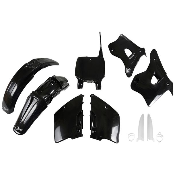 Kit de carenado UFO PLAST 9 piezas. Juego de carenado de plástico con protección para horquillas para Kawasaki KX 125 / 250 ccm Año de fabricación 1996 - 1998