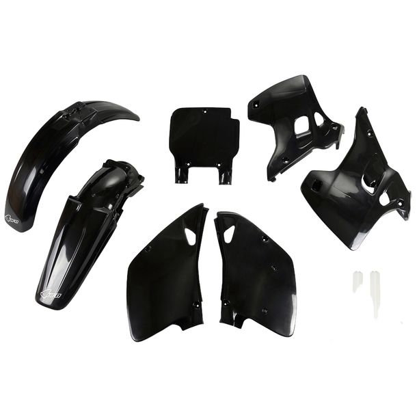 Kit de carénage UFO PLAST 9 pièces. Jeu de carénage en plastique avec protection de fourche pour Kawasaki KX 125 / 250 ccm Année de fabrication 1993