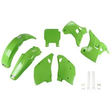 Bekledingskit UFO PLAST 9-delig Bekledingsset Kunststof met vorkbescherming voor Kawasaki KX 125 / 250 ccm Bj. 1992