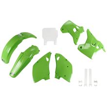 Kit completo carenatura UFO PLAST 9 pezzi, set carenatura in plastica con paracolle per Kawasaki KX 125 / 250 ccm Anno di costruzione 1992