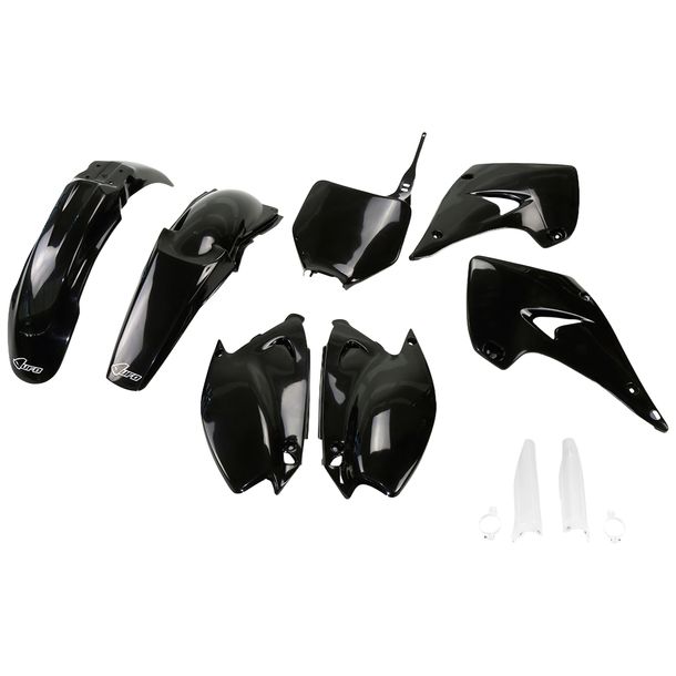 UFO PLAST 9-piece Fairing Kit, plastic fairing set with fork guards for Kawasaki KX 125 / 250 ccm Year 2004 - 2008