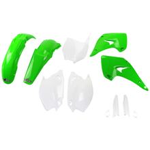 Kit carenatura UFO PLAST 9 pezzi Set carenatura in plastica con protezione forcella per Kawasaki KX 125 / 250 ccm Anno di costruzione 2004 - 2008