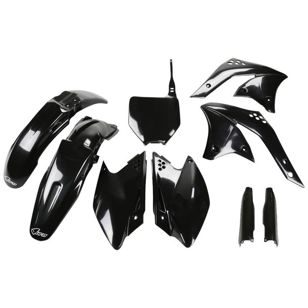 UFO PLAST 9-piece fairing kit, plastic fairing set with fork guards for Kawasaki KX F 250 ccm Year 2006