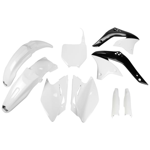 Kit de carenado UFO PLAST 9 piezas. Juego de carenado de plástico con protección de horquilla para Kawasaki KX F 450 ccm Año 2006