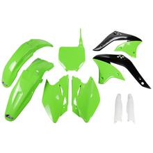Bekledingskit UFO PLAST 9-delig Bekledingsset Kunststof met vorkbescherming voor Kawasaki KX F 450 ccm Bj. 2006