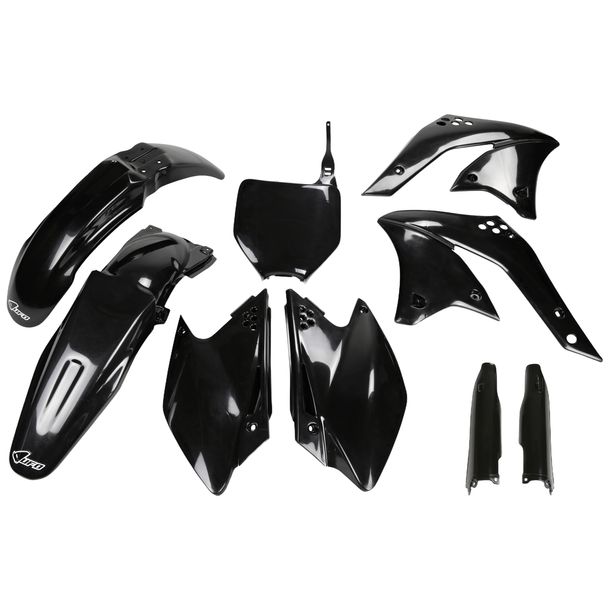 UFO PLAST 9-piece Fairing Kit Plastic fairing set with fork guards for Kawasaki KX F 250 ccm Year 2007