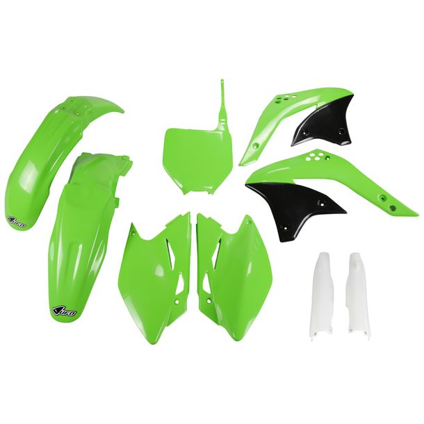 Verkleidungskit UFO PLAST 9-teilig Verkleidungssatz Kunststoff mit Gabelschutz für Kawasaki KX F 450 ccm Bj. 2007