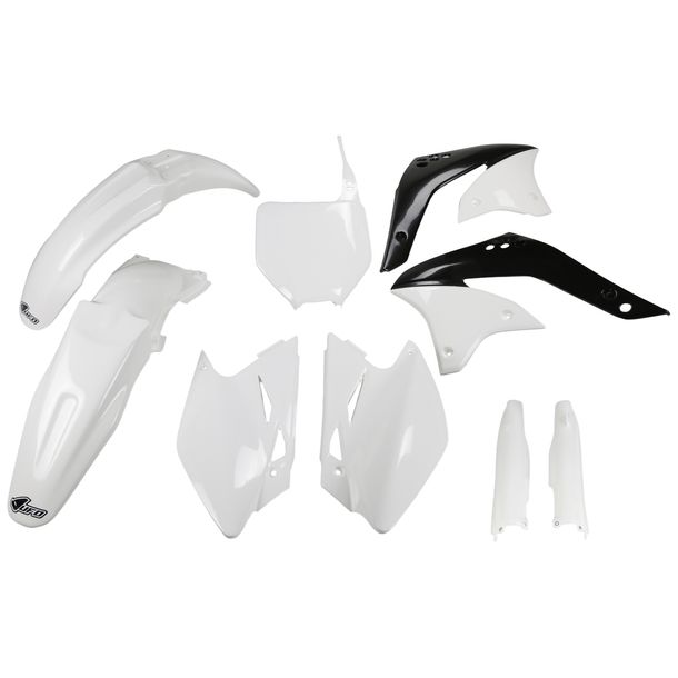 Kit de carenado UFO PLAST 9 piezas. Juego de carenado de plástico con protección de horquilla para Kawasaki KX F 450 ccm Año. 2007
