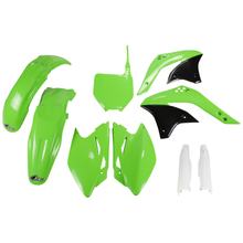 Kit opláštění UFO PLAST 9-dílný, sada opláštění z plastu s krytem vidlic pro Kawasaki KX F 450 ccm Bj. 2007