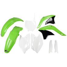 Kit opláštění UFO PLAST 9-dílný, sada opláštění z plastu s krytem vidlic pro Kawasaki KX F 450 ccm Bj. 2007