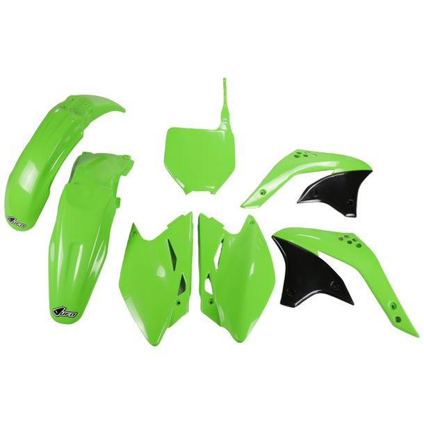 Zestaw osłon UFO PLAST 7-częściowy, zestaw osłon z tworzywa sztucznego do Kawasaki KX F 450 ccm Bj. 2007