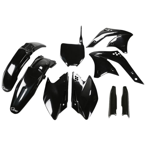 UFO PLAST 9-piece fairing kit. Plastic fairing set with fork guards for Kawasaki KX F 250 ccm Bj. 2008