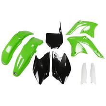 Sada krytů UFO PLAST 9-dílná, sada plastových krytů s krytem vidlic pro Kawasaki KX F 250 ccm Bj. 2008