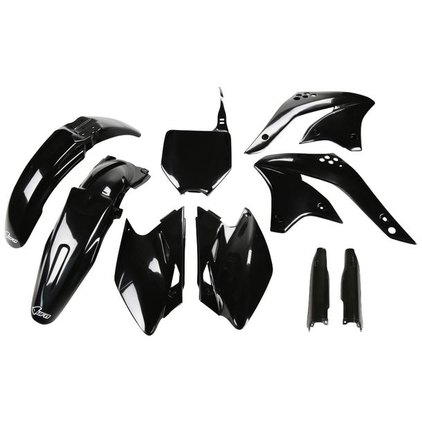 UFO PLAST 9-piece Fairing Kit Plastic fairing set with fork protectors for Kawasaki KX F 450 ccm Model Year 2008