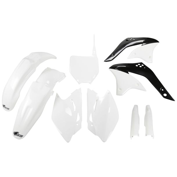 Kit carenatura UFO PLAST 9 pezzi, set carenatura in plastica con protezione forcella per Kawasaki KX F 450 ccm Anno 2008