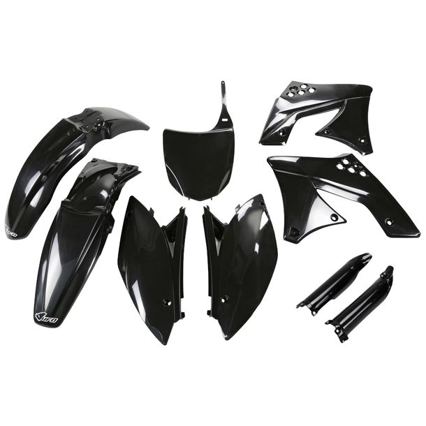 UFO PLAST 9-piece Fairing Kit, Plastic Fairing Set with Fork Guards for Kawasaki KX F 250 ccm Year 2009 - 2012