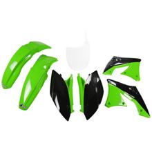 Bekledingskit UFO PLAST 7-delig Bekledingsset Kunststof voor Kawasaki KX F 250 ccm Bj. 2009 - 2012