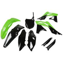 Bekledingskit UFO PLAST 9-delig Bekledingsset Kunststof met vorkbescherming voor Kawasaki KX F 250 ccm Bj. 2013 - 2016
