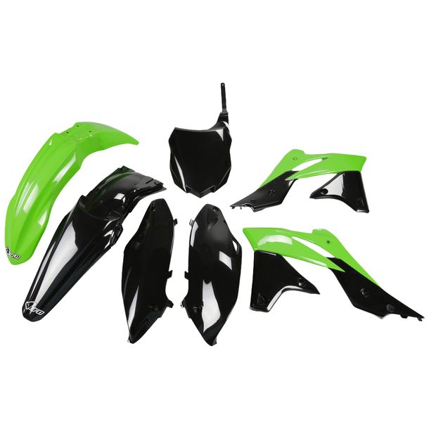Verkleidungskit UFO PLAST 7-teilig Verkleidungssatz Kunststoff für Kawasaki KX F 250 ccm Bj. 2013 - 2016