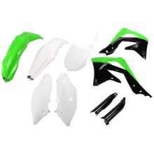 Beplatingkit UFO PLAST 9-delig Beplatingsset Kunststof met vorkbescherming voor Kawasaki KX F 450 ccm Bj. 2013 - 2015