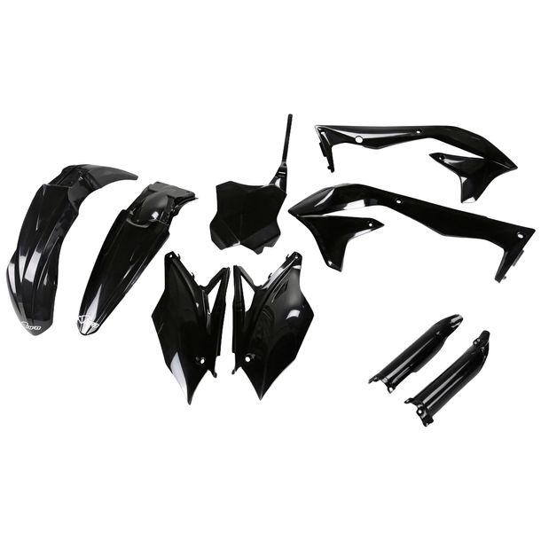 Verkleidungskit UFO PLAST 9-teilig Verkleidungssatz Kunststoff mit Gabelschutz für Kawasaki KX F 450 ccm Bj. 2016 - 2017