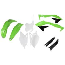 Bekledingskit UFO PLAST 9-delig Bekledingsset Kunststof met vorkbescherming voor Kawasaki KX F 450 ccm Bj. 2016 - 2017