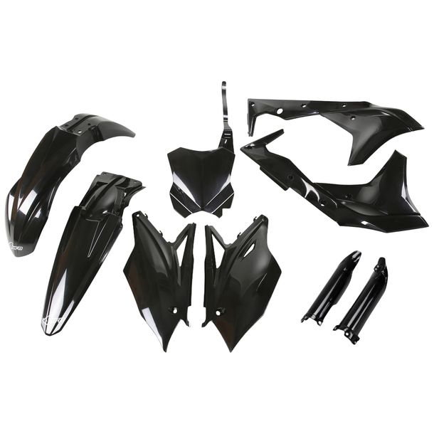 Verkleidungskit UFO PLAST 9-teilig Verkleidungssatz Kunststoff mit Gabelschutz für Kawasaki KX F 250 ccm Bj. 2017