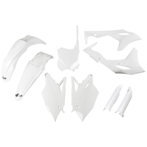 Kit de carenado UFO PLAST 9 piezas. Juego de carenado de plástico con protección para horquilla para Kawasaki KX F 250 ccm Año 2017