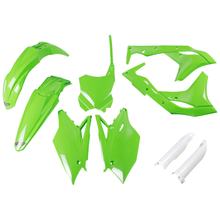 Kit de carenado UFO PLAST 9 piezas. Juego de carenado de plástico con protección de horquilla para Kawasaki KX F 250 ccm Año 2018 - 2020