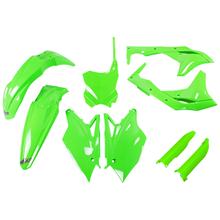 Kit de carenado UFO PLAST 9 piezas. Juego de carenado de plástico con protección de horquilla para Kawasaki KX F 250 ccm Año 2018 - 2020