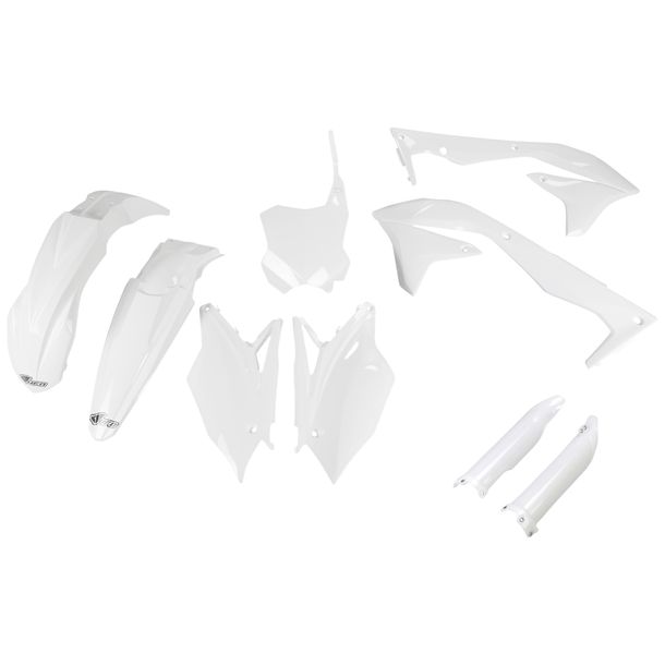 Kit carenatura UFO PLAST 9 pezzi Set carenatura in plastica con protezione forcella per Kawasaki KX F 450 ccm Anno 2018